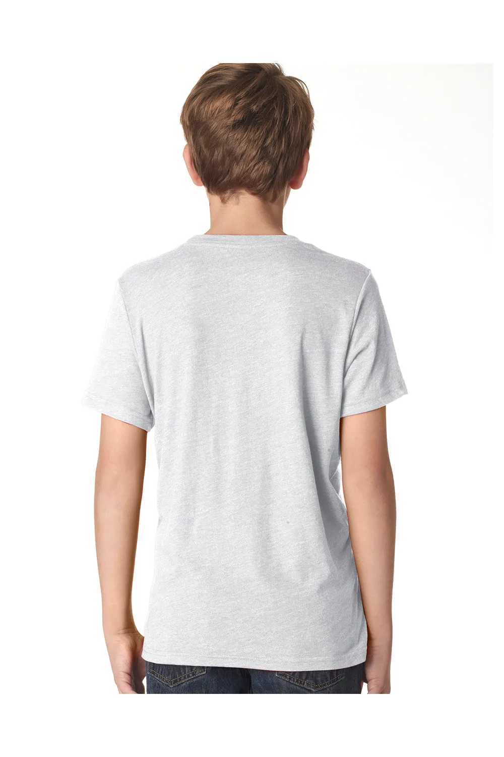 Next Level Jugend-Trikot Kurzarm Rundhals T-Shirt - Heather Weiß