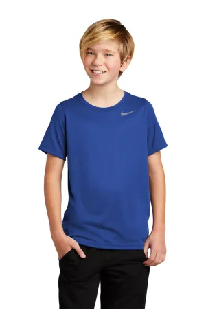 Nike Youth Legend Dri-Fit Feuchtigkeitstransportierendes Kurzarm-T-Shirt mit Rundhalsausschnitt - Game Royal Blue