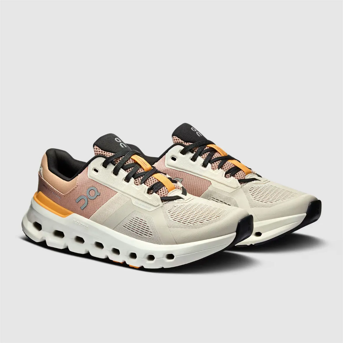 On Women's Cloudrunner 2 Schuhe - Perle / Mandarine On Cloud Schuhe