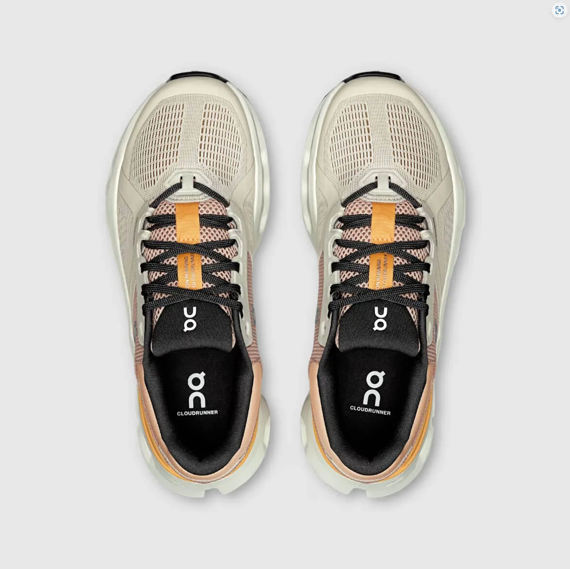 On Women's Cloudrunner 2 Schuhe - Perle / Mandarine On Cloud Schuhe