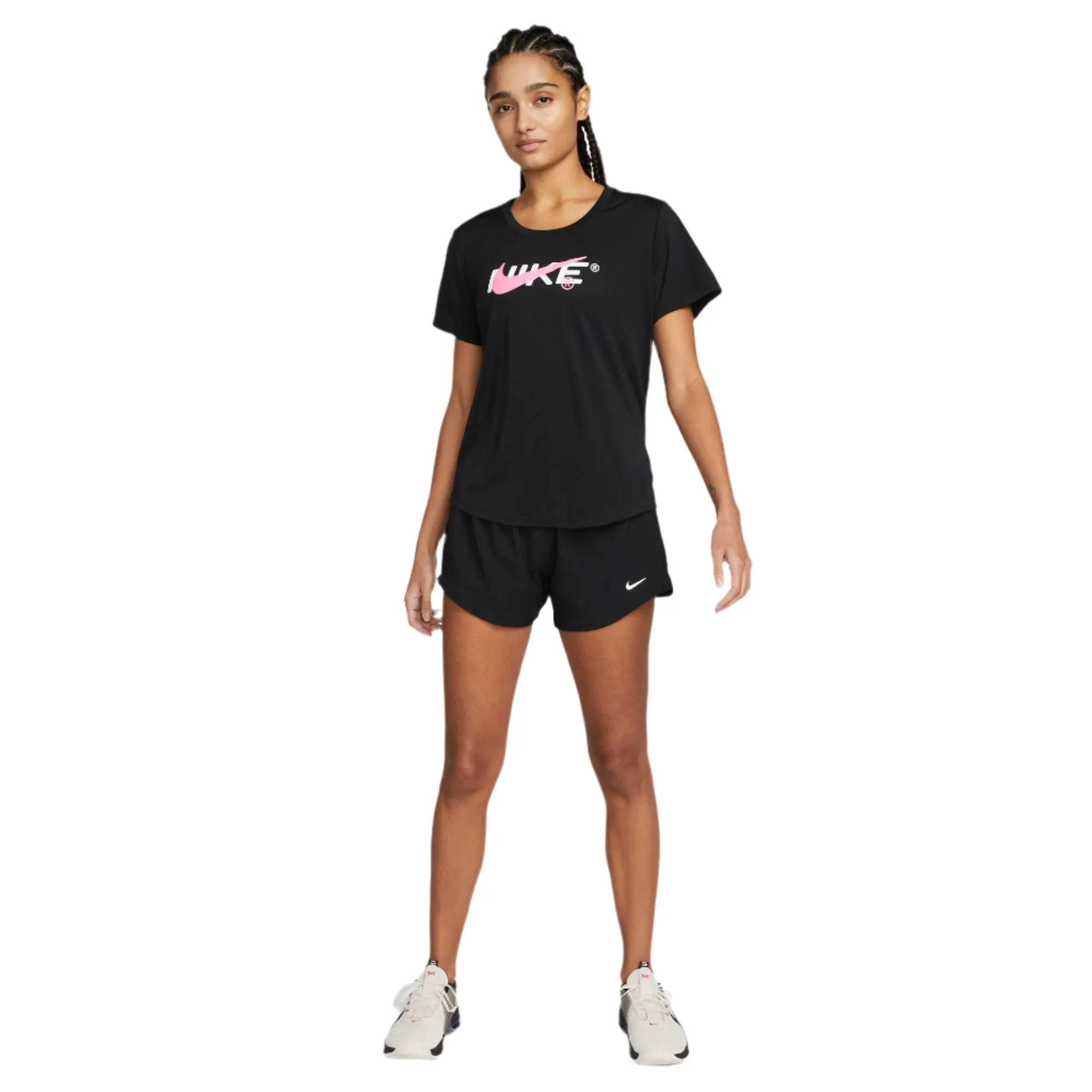 Damen Dri-Fit Mid-Rise 3-Zoll Shorts mit eingenähten Slip
