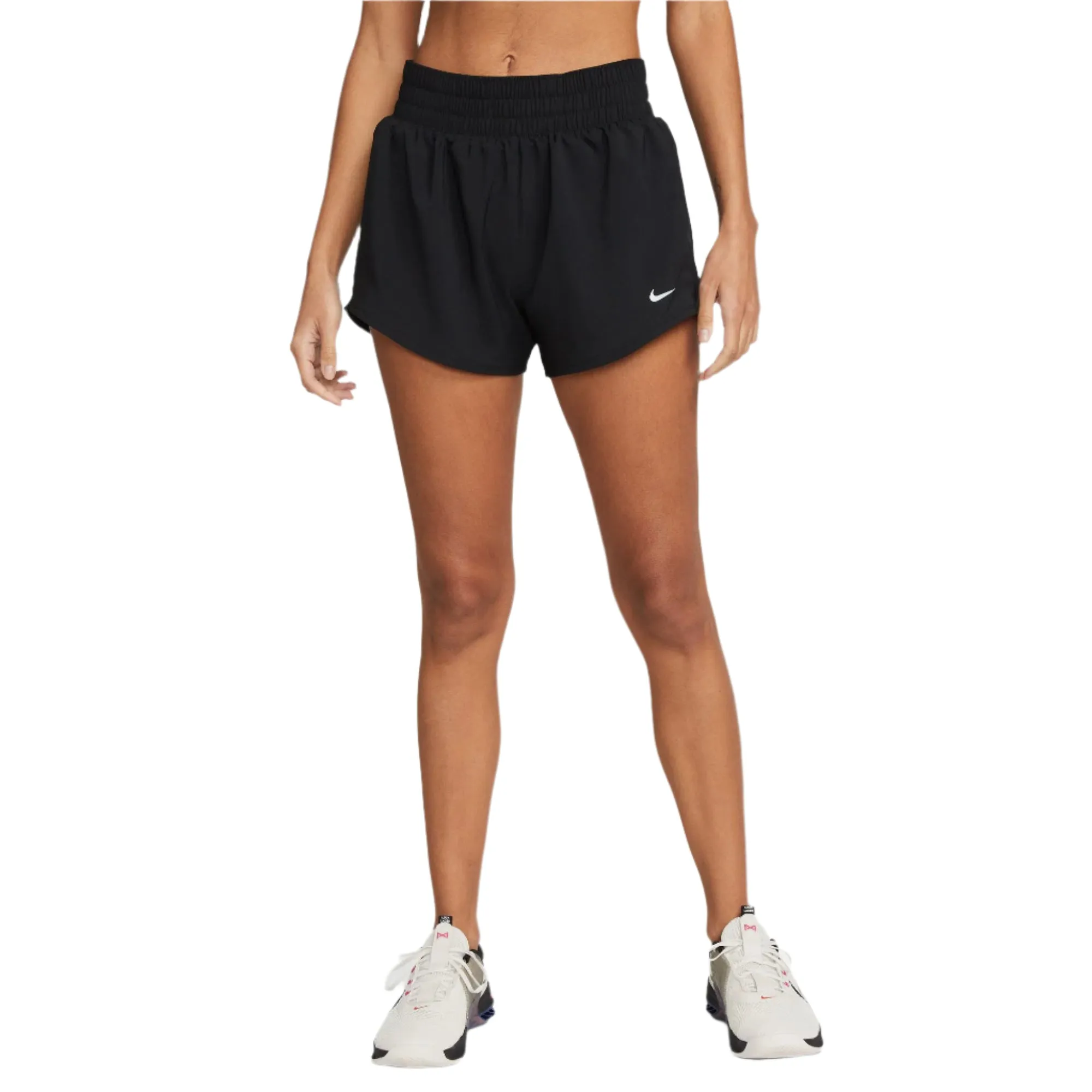 Damen Dri-Fit Mid-Rise 3-Zoll Shorts mit eingenähten Slip