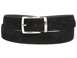 Paul Parkman Shoes Pau Parkman Men's Suede Belt in Black