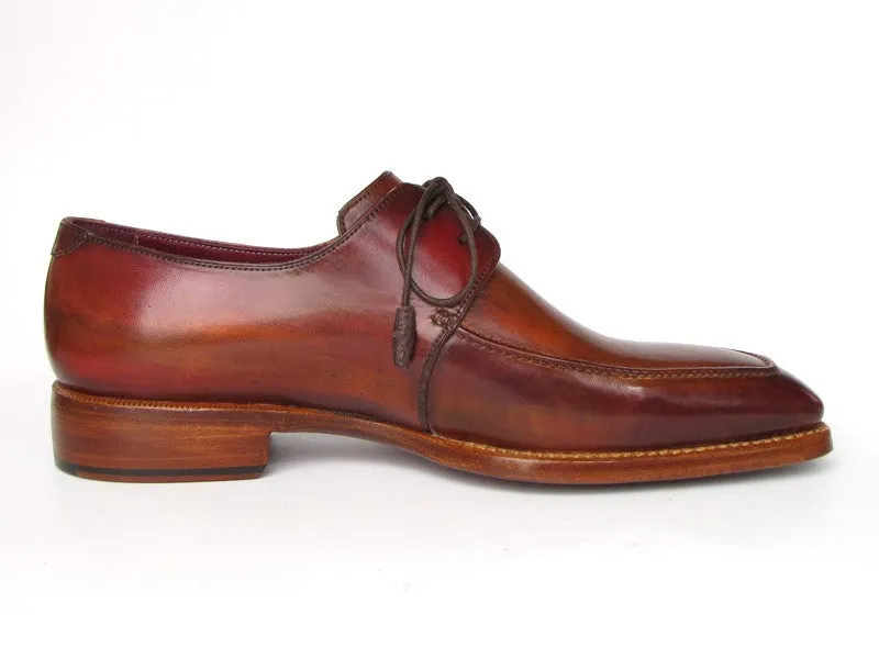 Paul Parkman Schuhe Paul Parkman Herren Goodyear rahmengenähte Derby-Schuhe mit quadratischer Spitze und Schürze in Braun