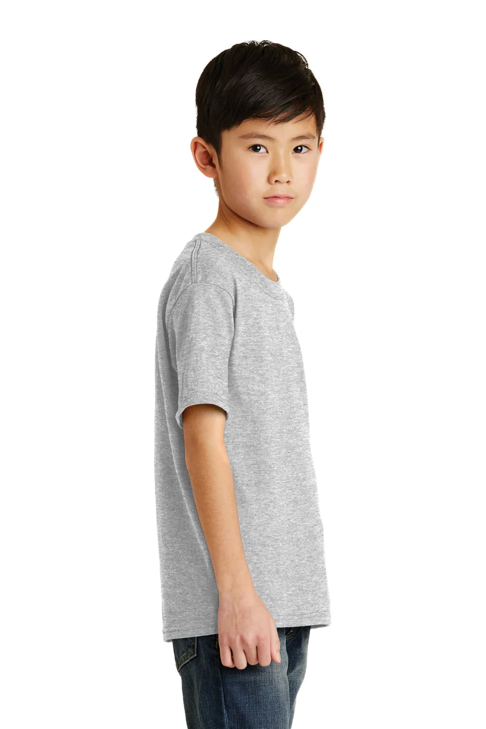 Port & Company Jugend Basic Kurzarm T-Shirt - Aschgrau