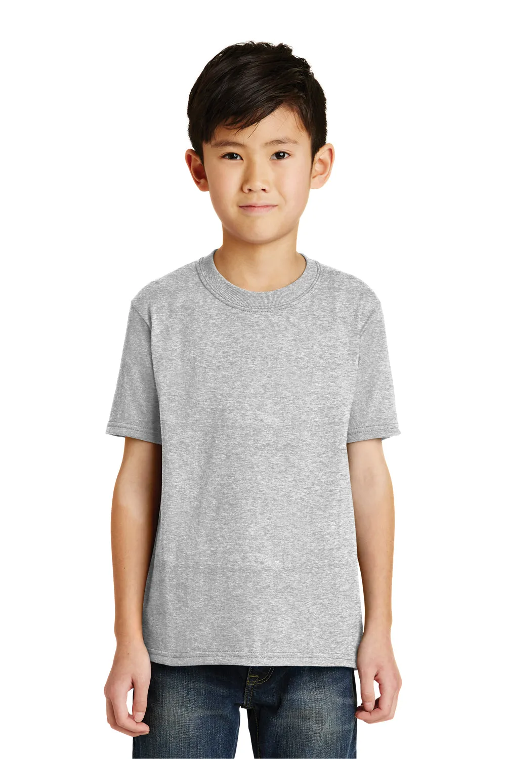 Port & Company Jugend Basic Kurzarm T-Shirt - Aschgrau