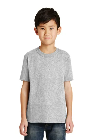 Port & Company Jugend Basic Kurzarm T-Shirt - Aschgrau