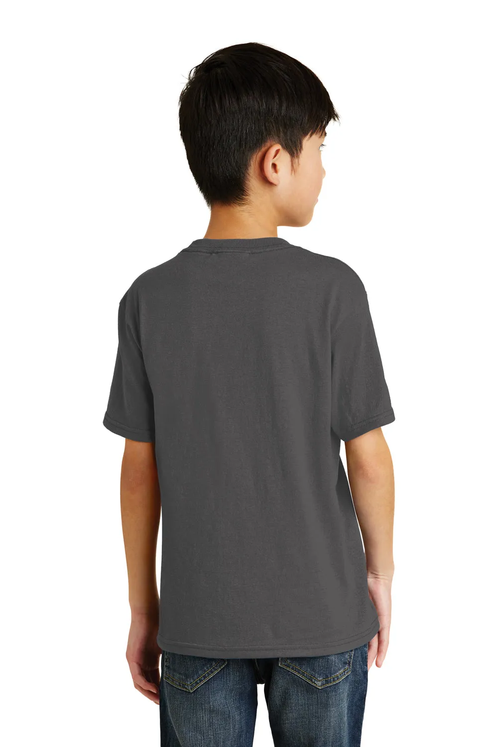 Port & Company Youth Core Kurzarm Rundhals T-Shirt - Anthrazitgrau