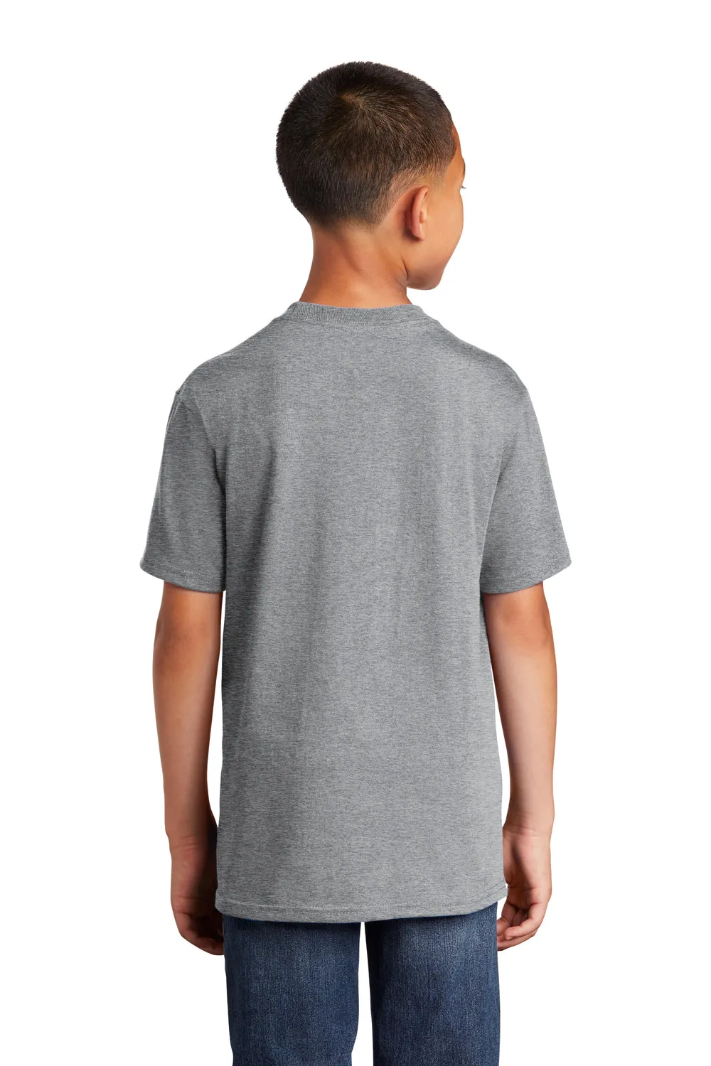 Port & Company Jugend Basic Kurzarm Rundhals T-Shirt - Heather Grau
