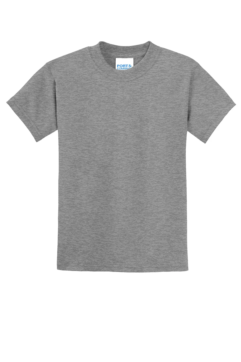 Port & Company Youth Core Kurzarm Rundhals T-Shirt - Heather Grau