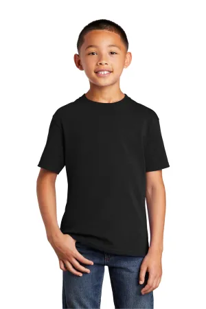Port & Company Youth Core Kurzarm Rundhals T-Shirt - Tiefschwarz
