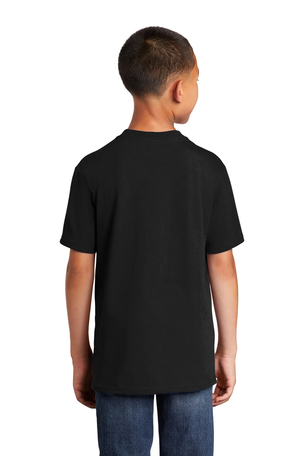 Port & Company Youth Core Kurzarm Rundhals T-Shirt - Tiefschwarz
