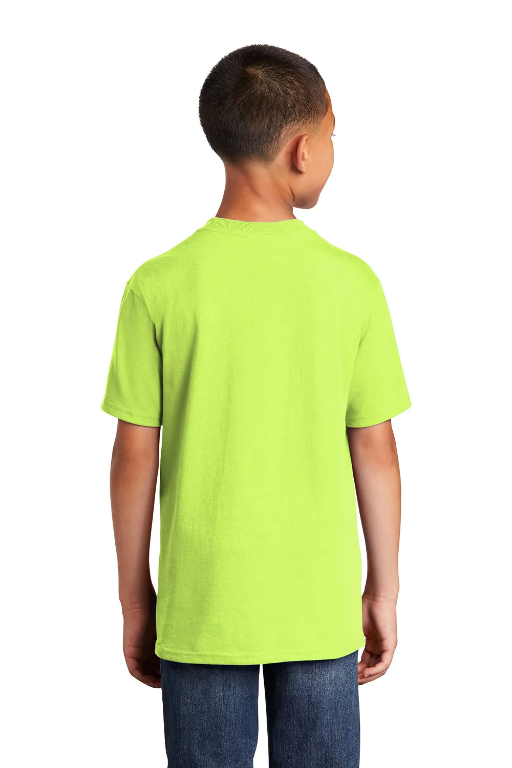 Port & Company Jugend Basic Kurzarm Rundhals T-Shirt - Neon Gelb