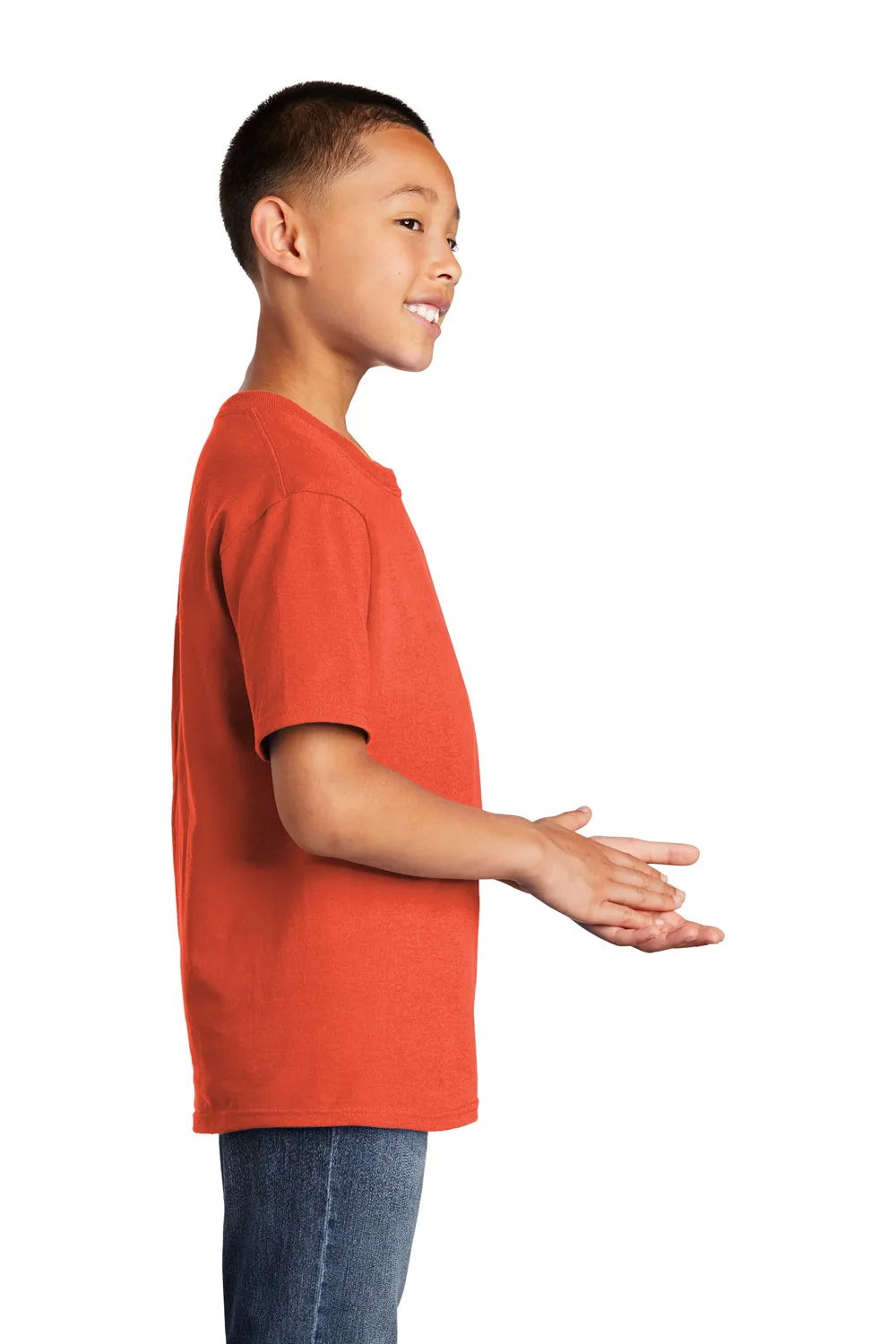 Port & Company Youth Core Kurzarm T-Shirt mit Rundhalsausschnitt - Orange