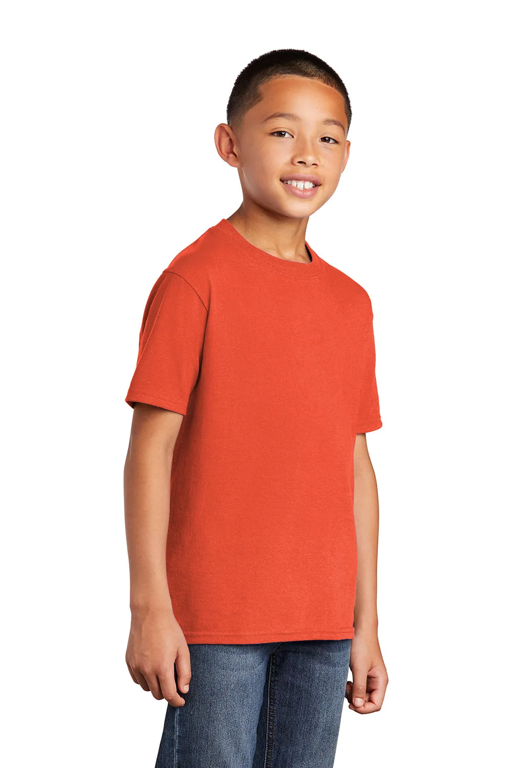 Port & Company Youth Core Kurzarm T-Shirt mit Rundhalsausschnitt - Orange