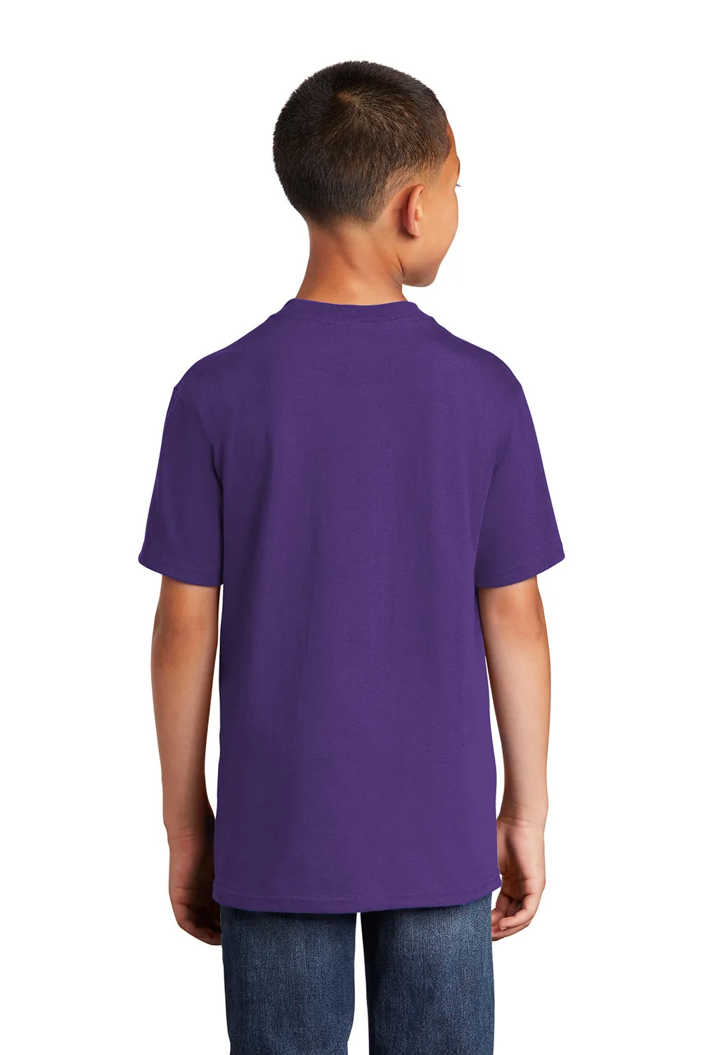 Port & Company Jugend Basic Kurzarm T-Shirt mit Rundhalsausschnitt - Team Lila