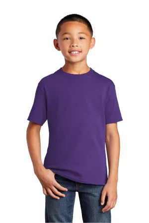 Port & Company Youth Core Short Sleeve Crewneck T-Shirt - Team Purple