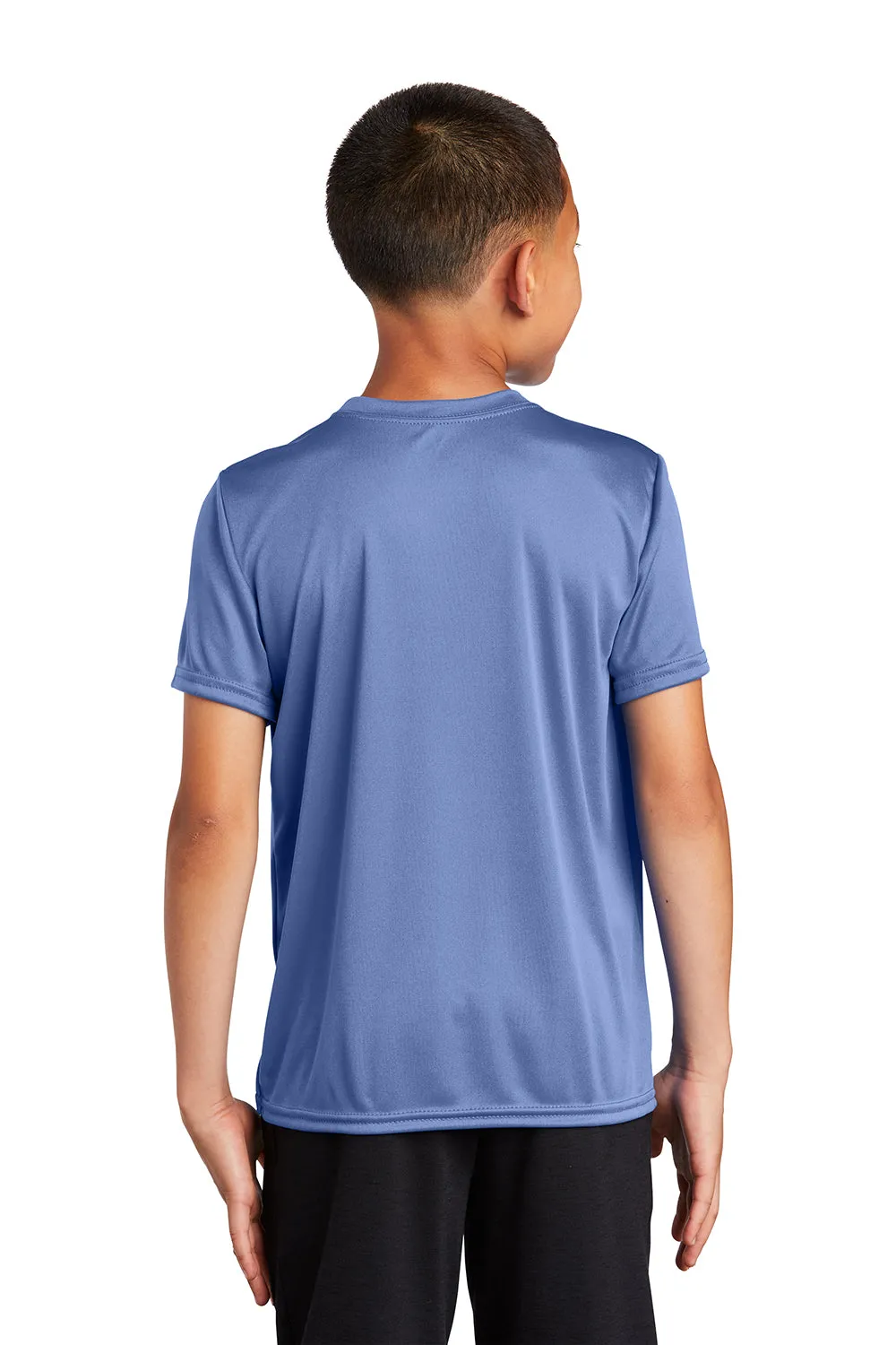 Port & Company Youth Dry Zone Performance Feuchtigkeitstransportierendes Kurzarm-Crewneck T-Shirt - Carolina Blau