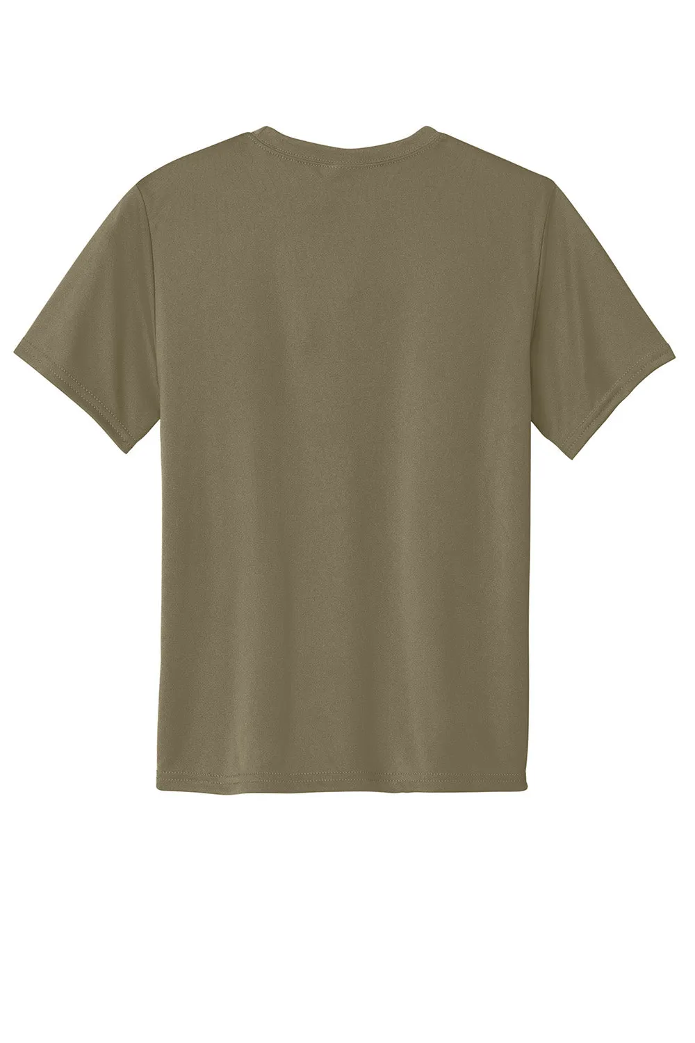 Port & Company Youth Dry Zone Performance Feuchtigkeitstransportierendes Kurzarm-Crewneck-T-Shirt - Kojotenbraun