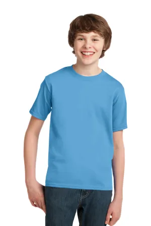 Port & Company Jugend Essential Kurzarm Rundhals T-Shirt - Aquamarinblau