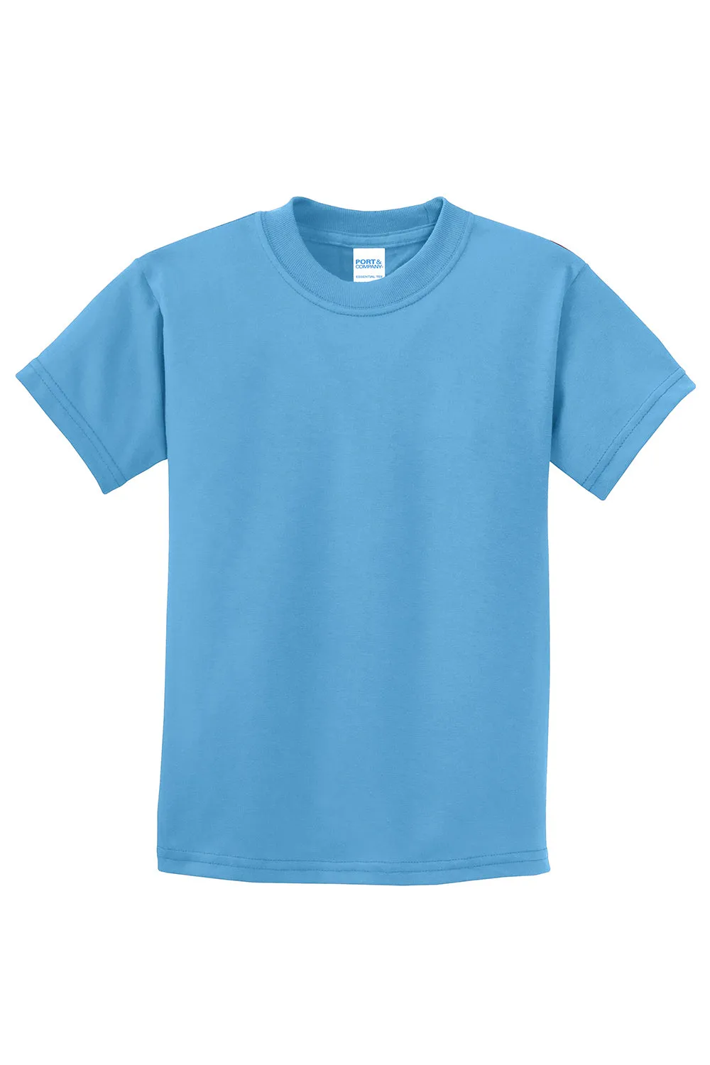 Port & Company Jugend Essential Kurzarm Rundhals T-Shirt - Aquamarinblau