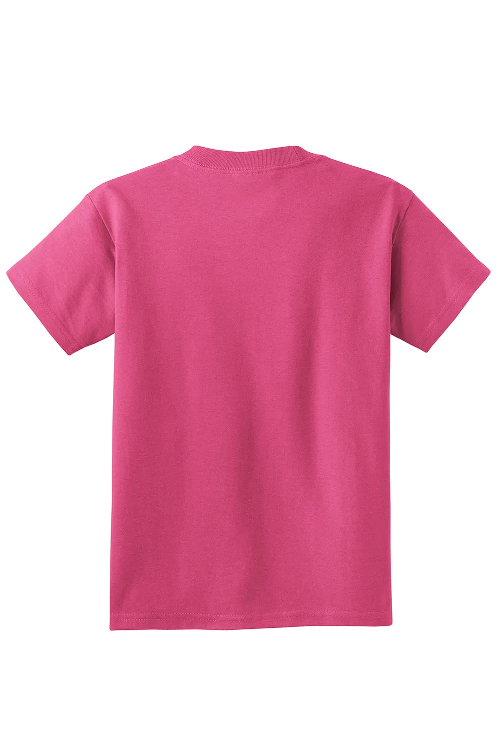 Port & Company Jugend Essential Kurzarm Rundhals T-Shirt - Sangria Pink