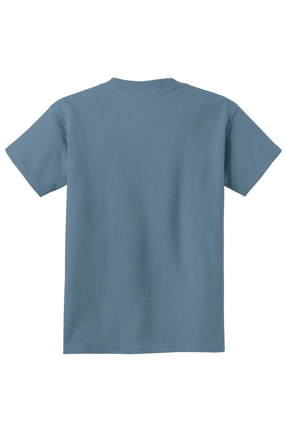 Port & Company Jugend Essential Kurzarm Rundhals T-Shirt - Steinwaschblau