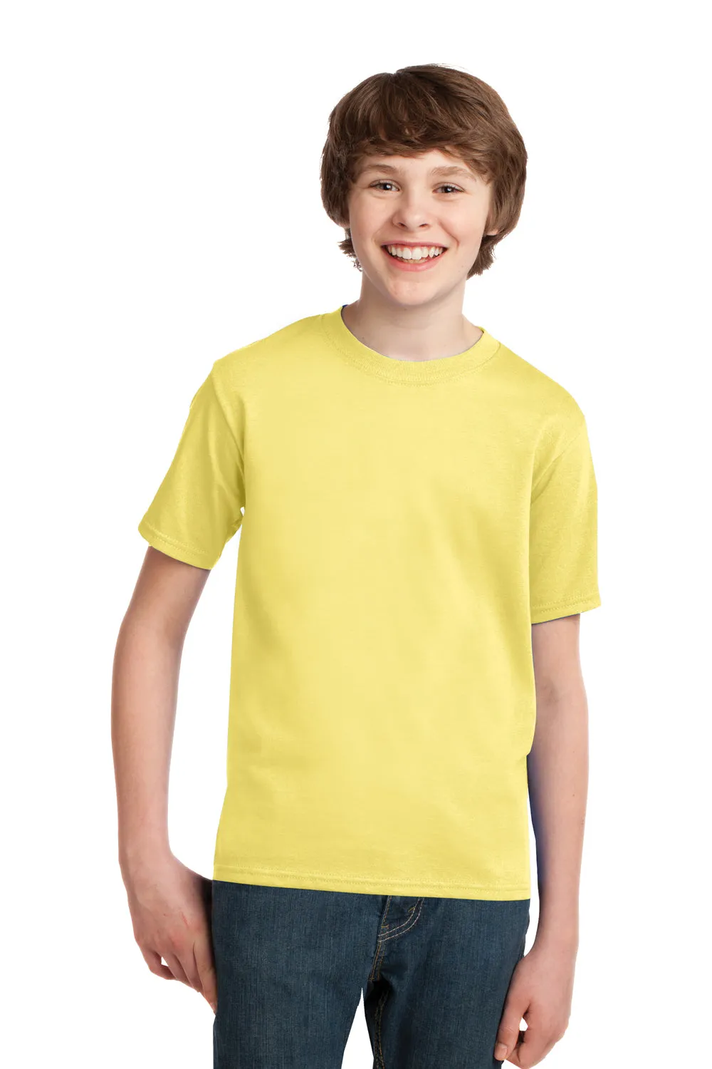 Port & Company Jugend Essential Kurzarm Rundhals T-Shirt - Gelb