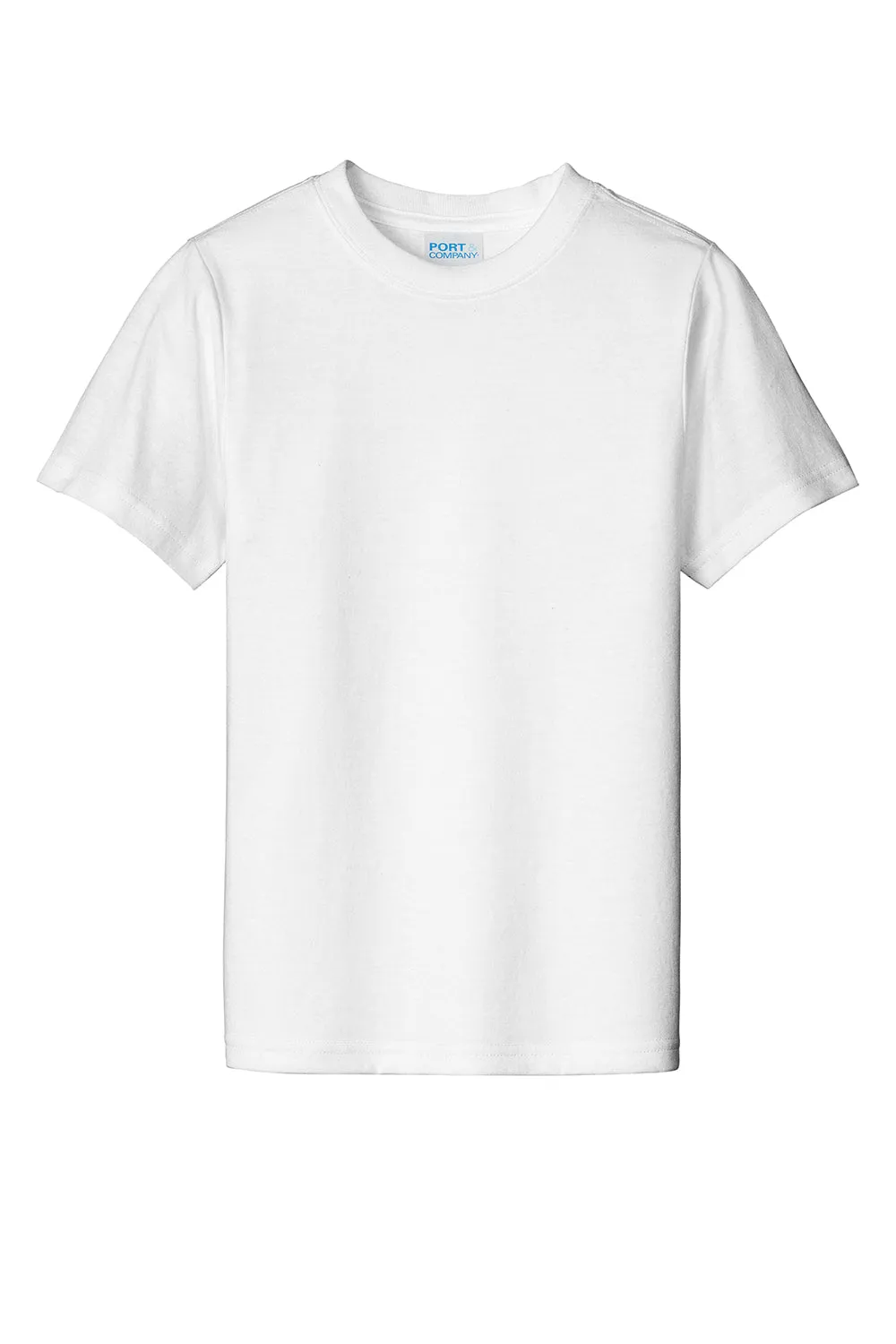 Port & Company Jugend Kurzarm Rundhals T-Shirt - Weiß