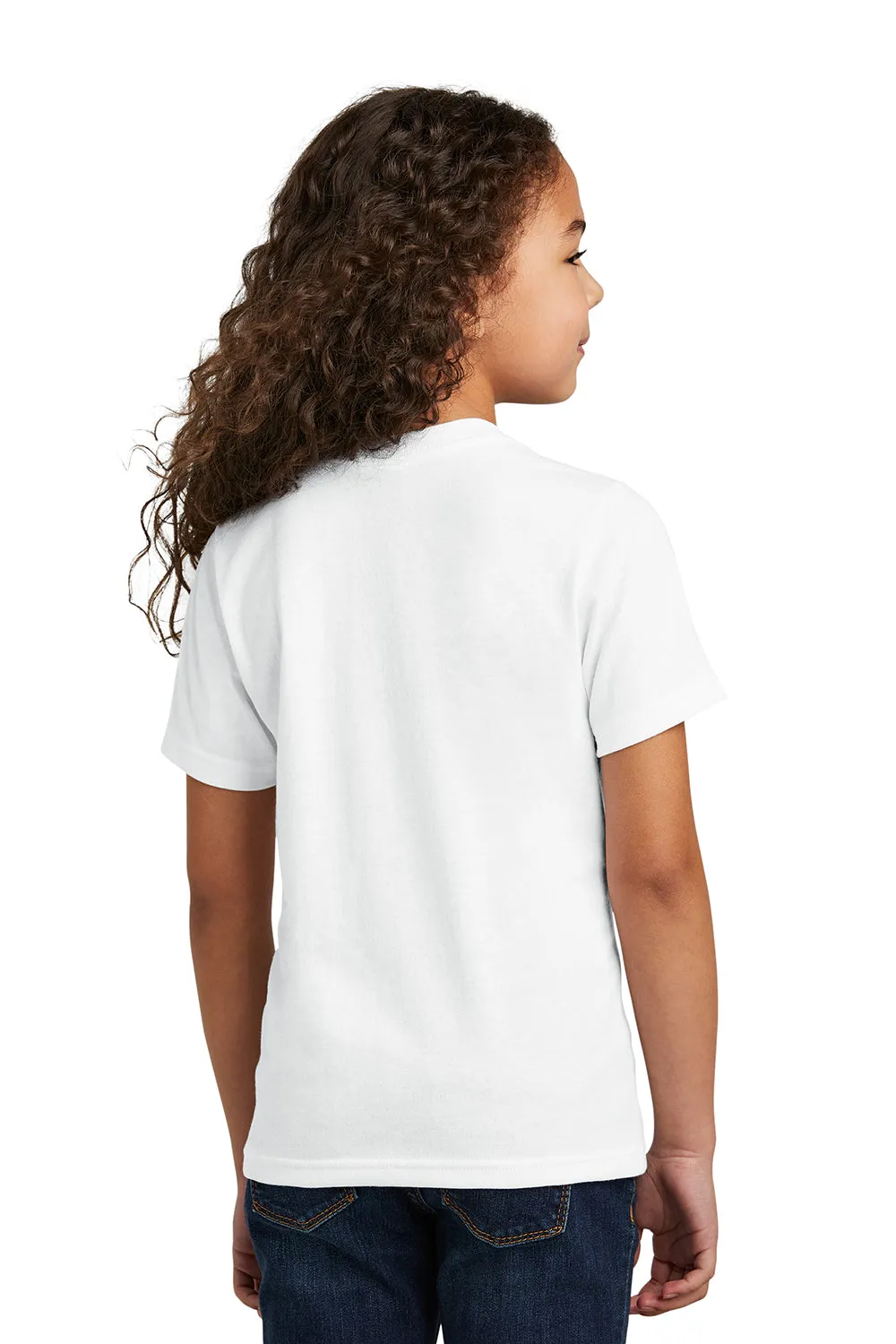 Port & Company Jugend Kurzarm Rundhals T-Shirt - Weiß