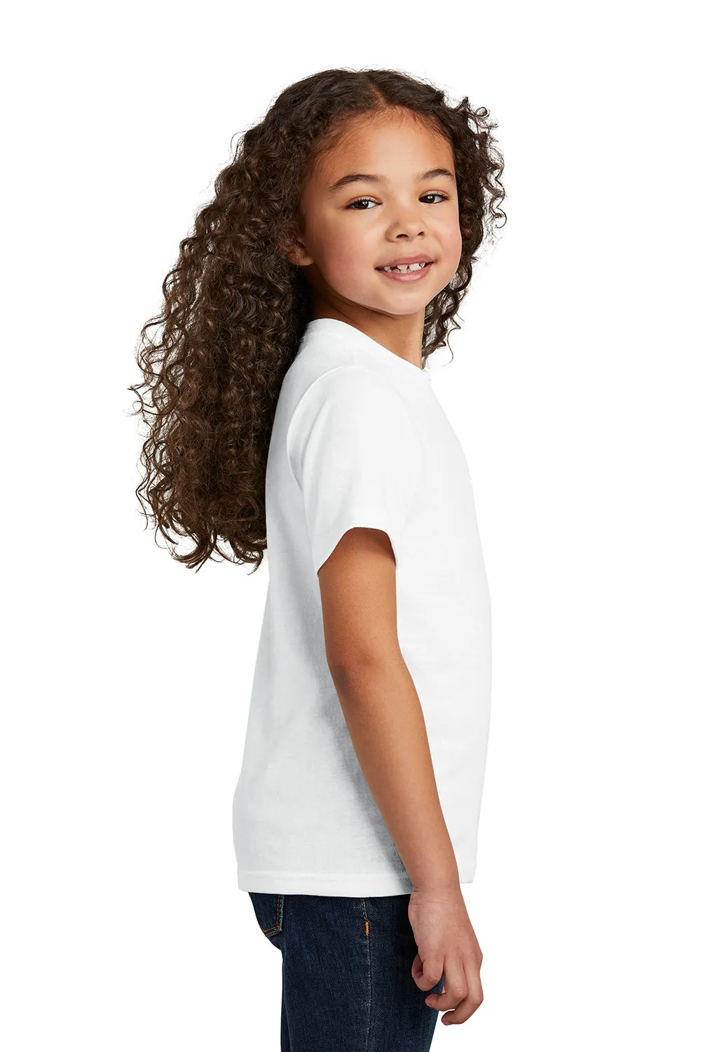 Port & Company Jugend Kurzarm Rundhals T-Shirt - Weiß