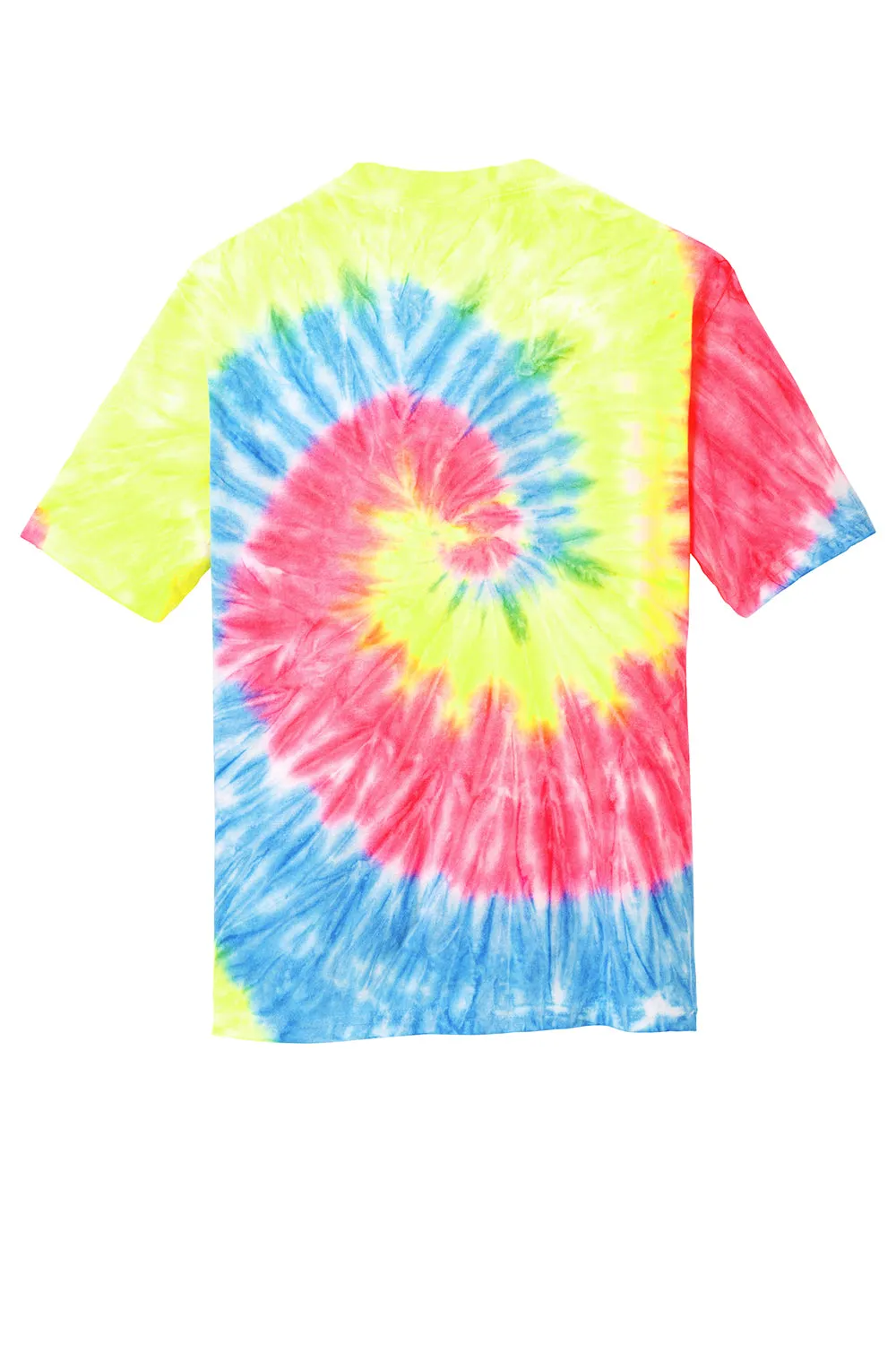 Port & Company Jugendliche Tie-Dye Kurzarm Rundhals T-Shirt - Neon Regenbogen