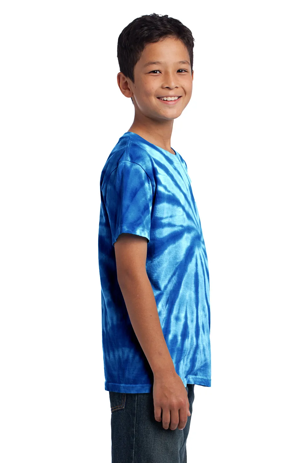 Port & Company Jugendliche Tie-Dye Kurzarm Rundhals T-Shirt - Königsblau