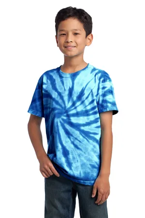 Port & Company Jugendliche Tie-Dye Kurzarm Rundhals T-Shirt - Königsblau