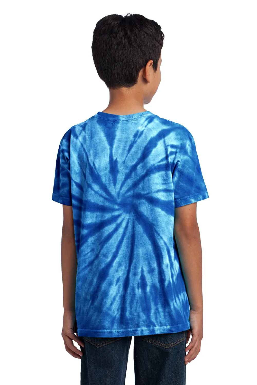 Port & Company Jugendliche Tie-Dye Kurzarm Rundhals T-Shirt - Königsblau