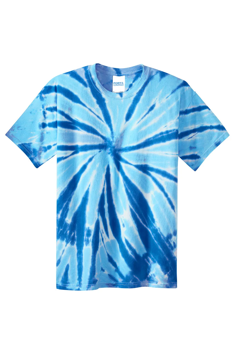 Port & Company Jugendliche Tie-Dye Kurzarm Rundhals T-Shirt - Königsblau