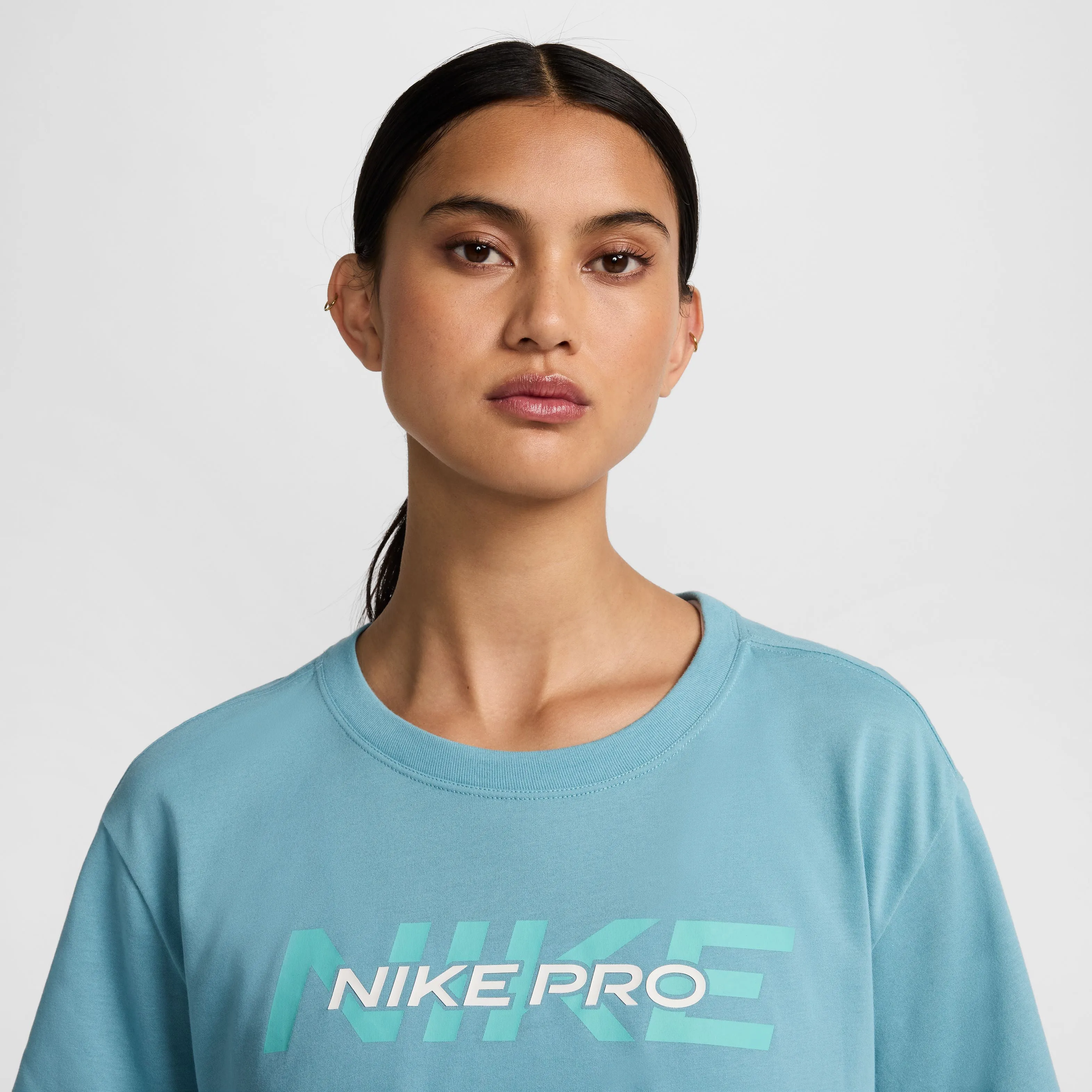 Pro Damen Kurzarm-Crop-T-Shirt