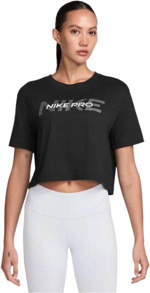 Pro Damen Kurzarm-Crop-T-Shirt
