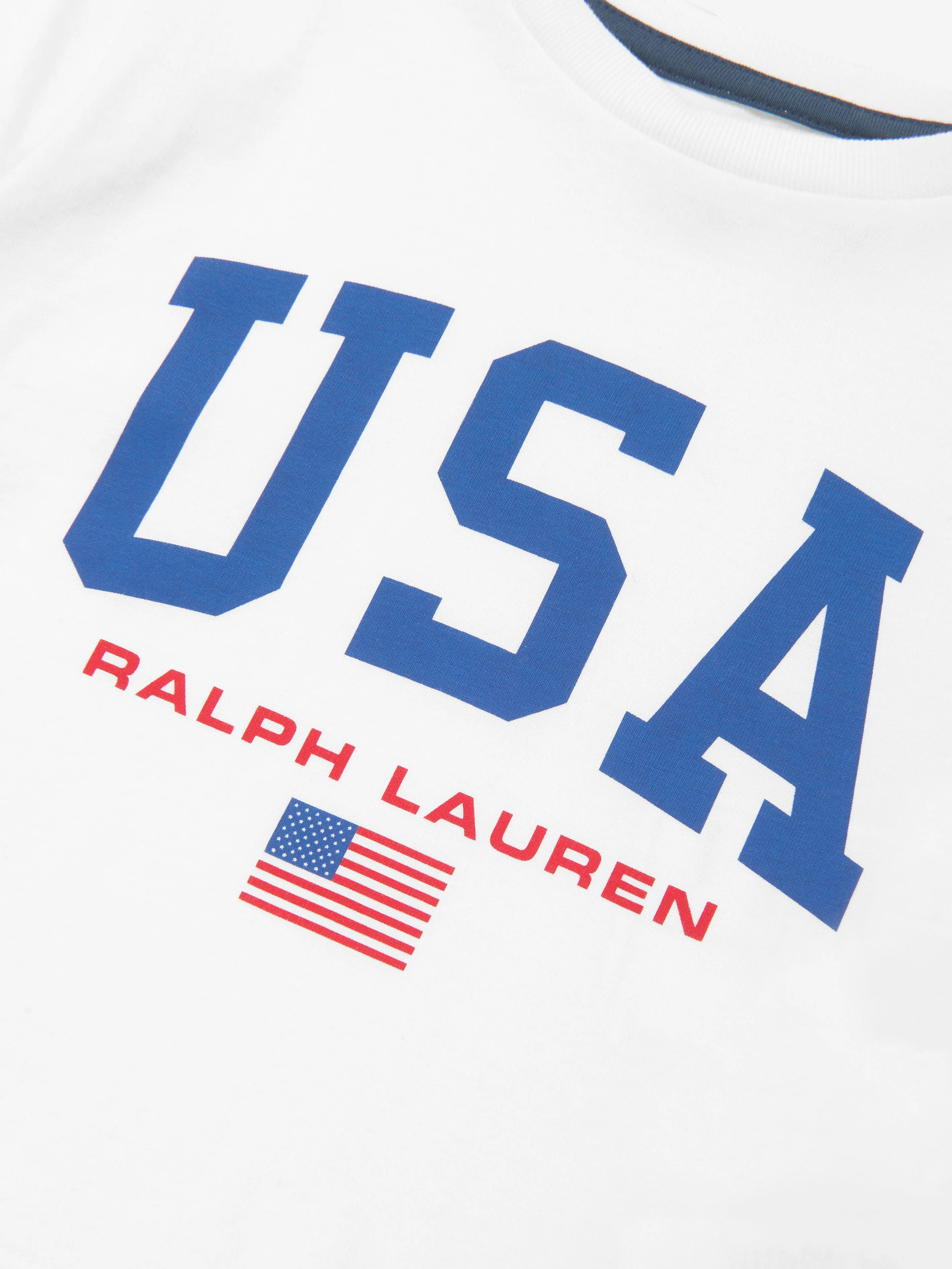 Ralph Lauren Mädchen USA T-Shirt in Weiß