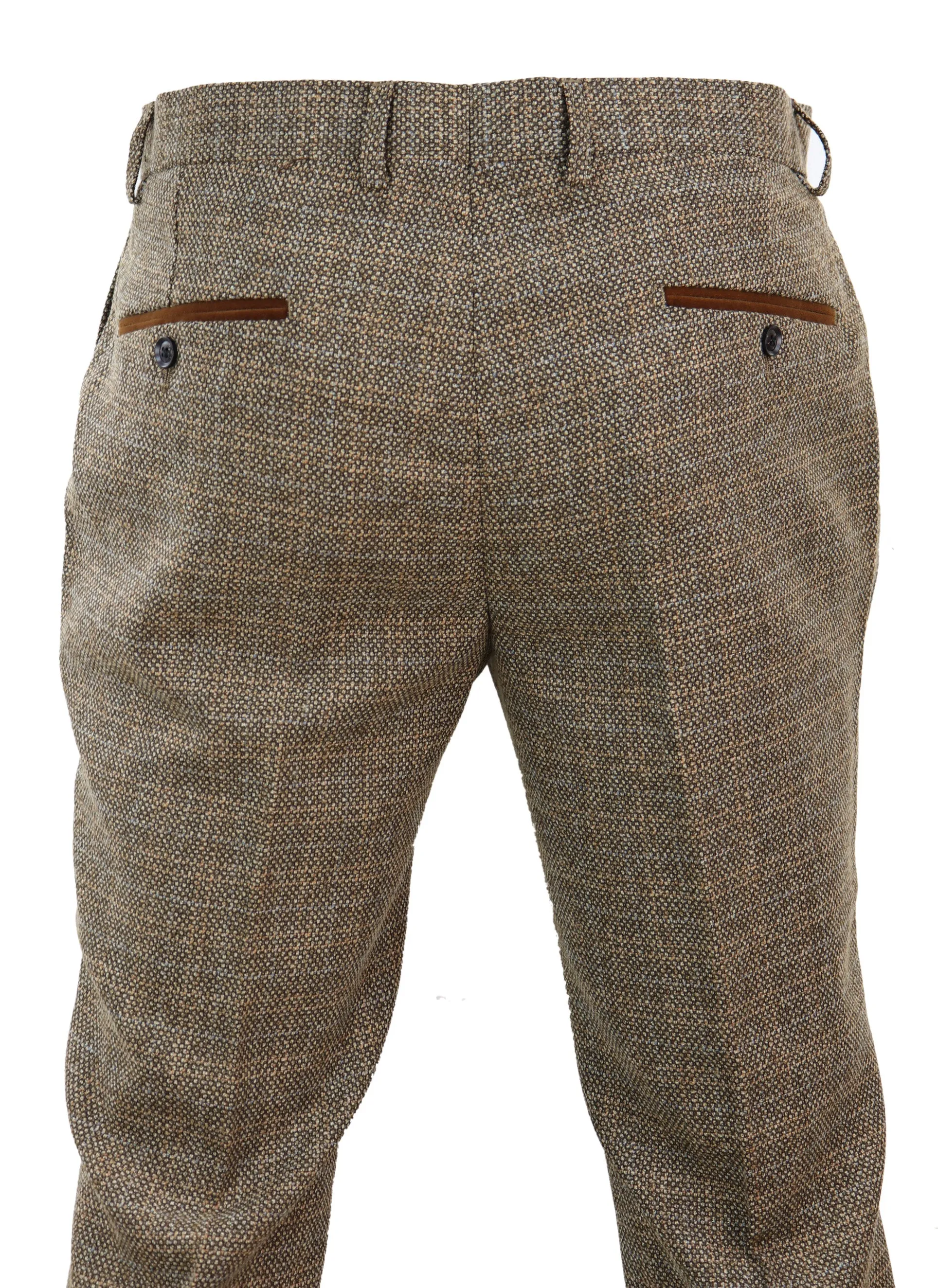 Ralph Tweed Vintage-Hose im Karomuster