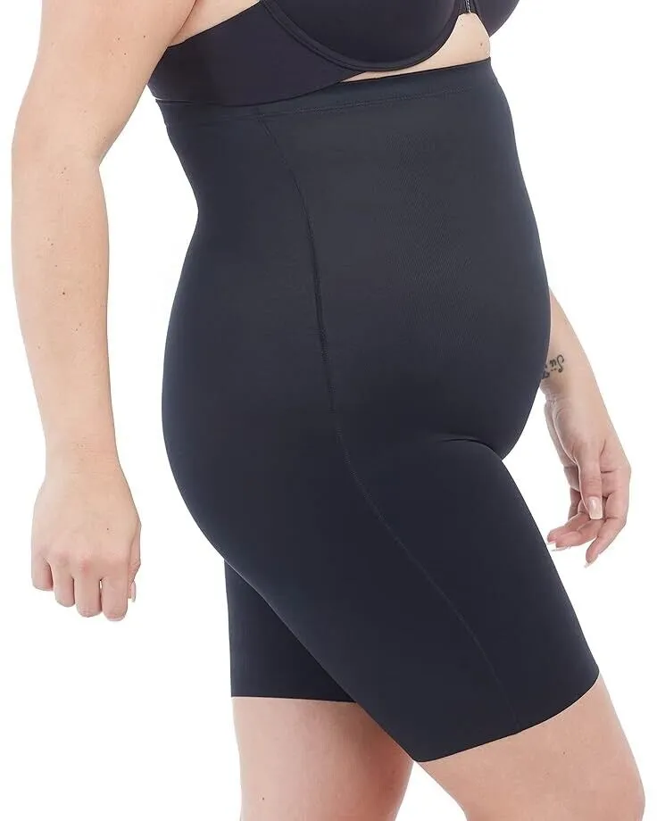 Red Hot By Spanx Formwäsche Damen Größe L Schwarz Dehnbarer Hochtaillierter Mid-Thight ERK890