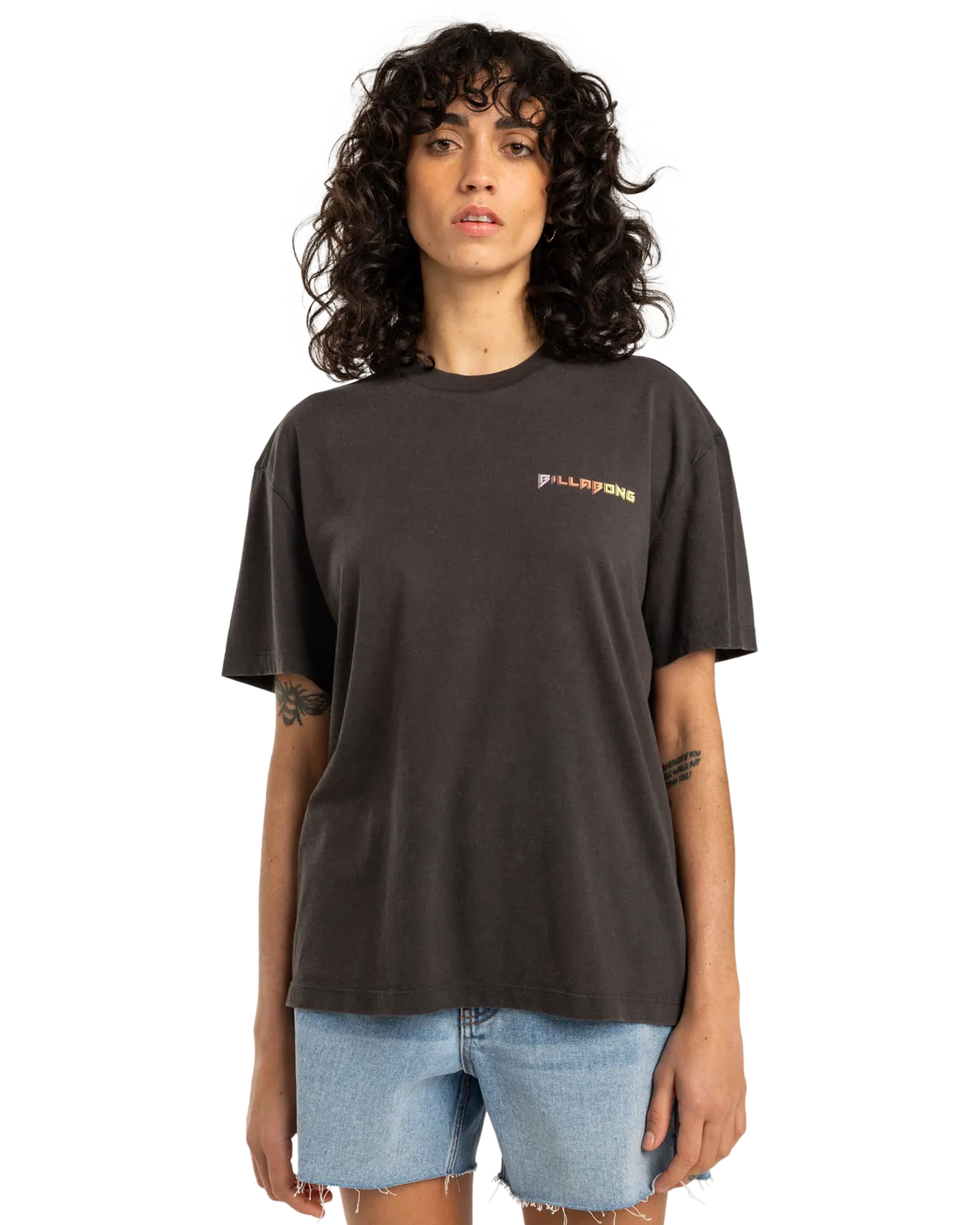 Retro Surfin T-Shirt in Off-Schwarz