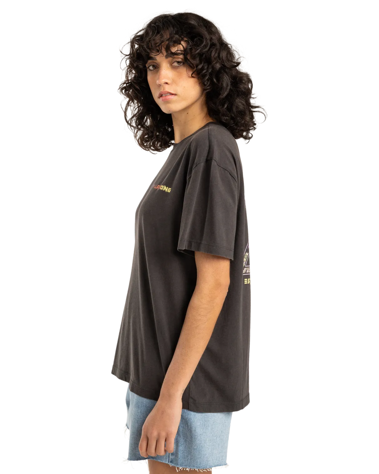 Retro Surfin T-Shirt in Off-Schwarz