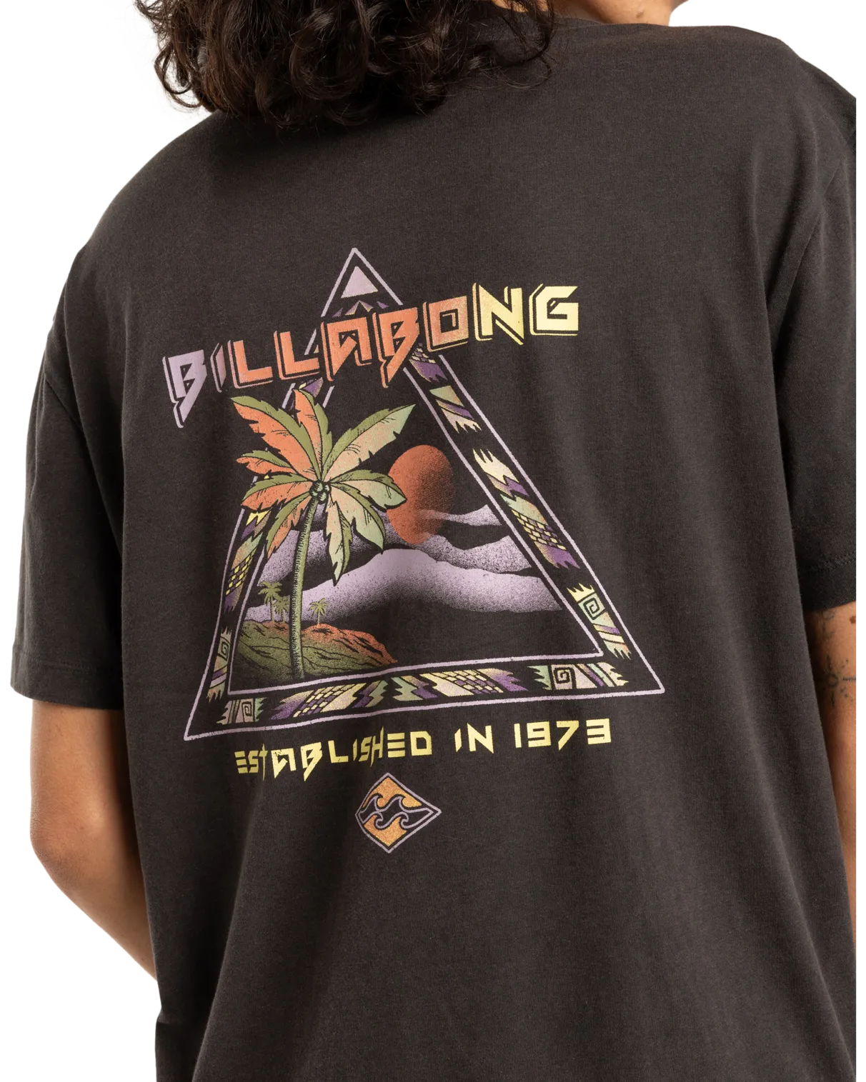Retro Surfin T-Shirt in Off-Schwarz
