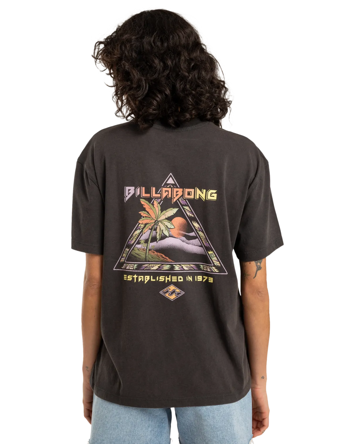 Retro Surfin T-Shirt in Off-Schwarz
