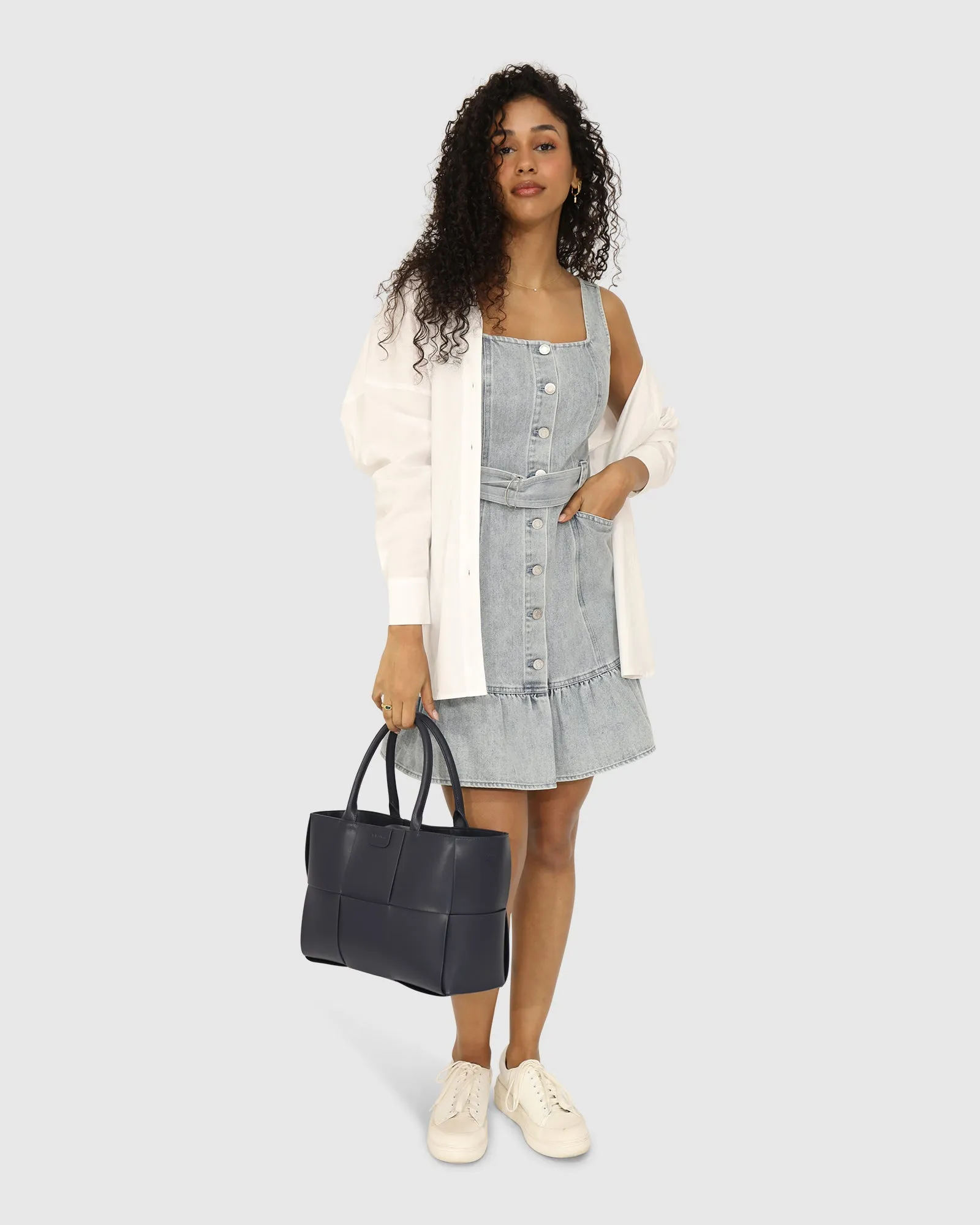 Reunite Denim Minikleid - Stonewash