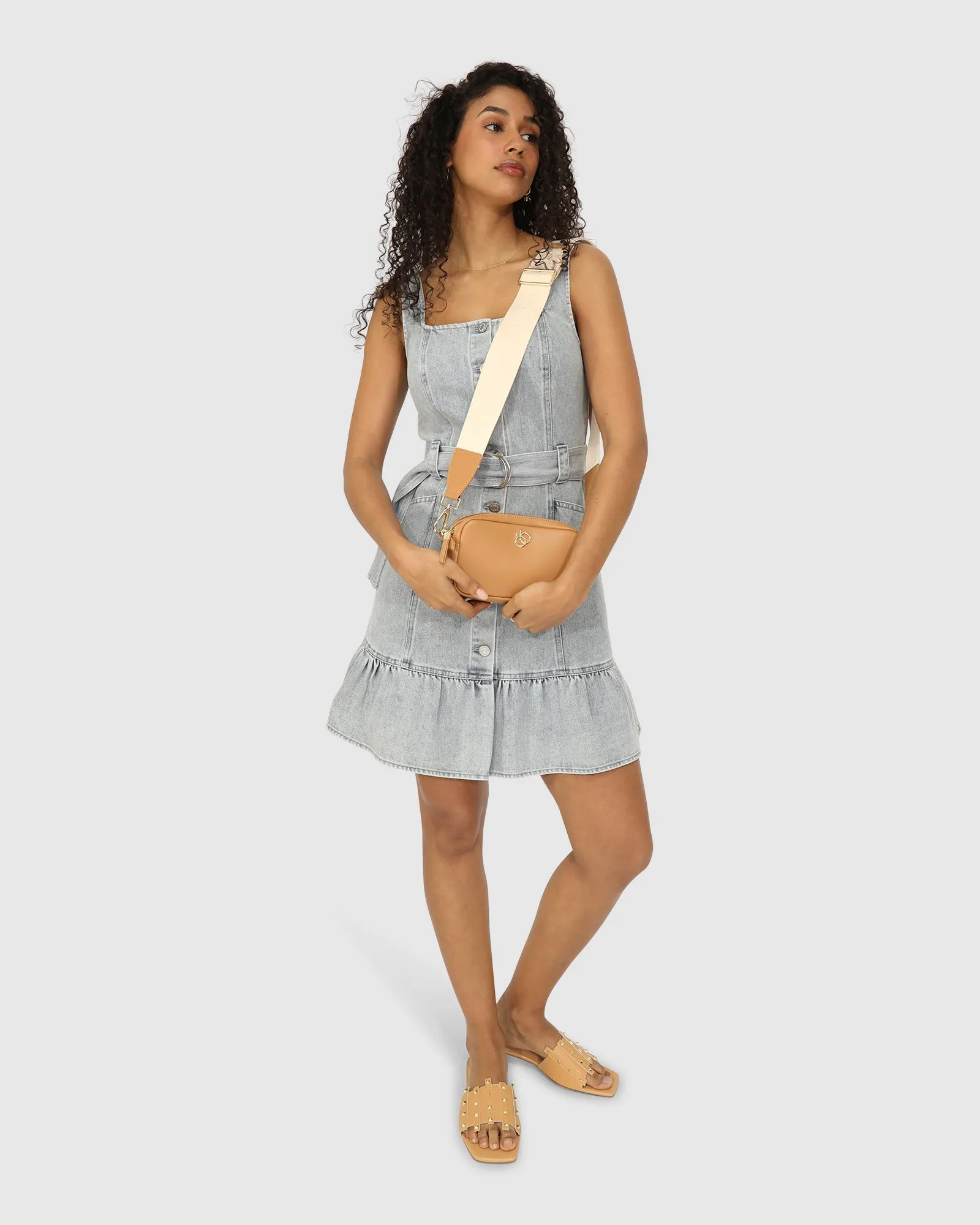 Reunite Denim Minikleid - Stonewash