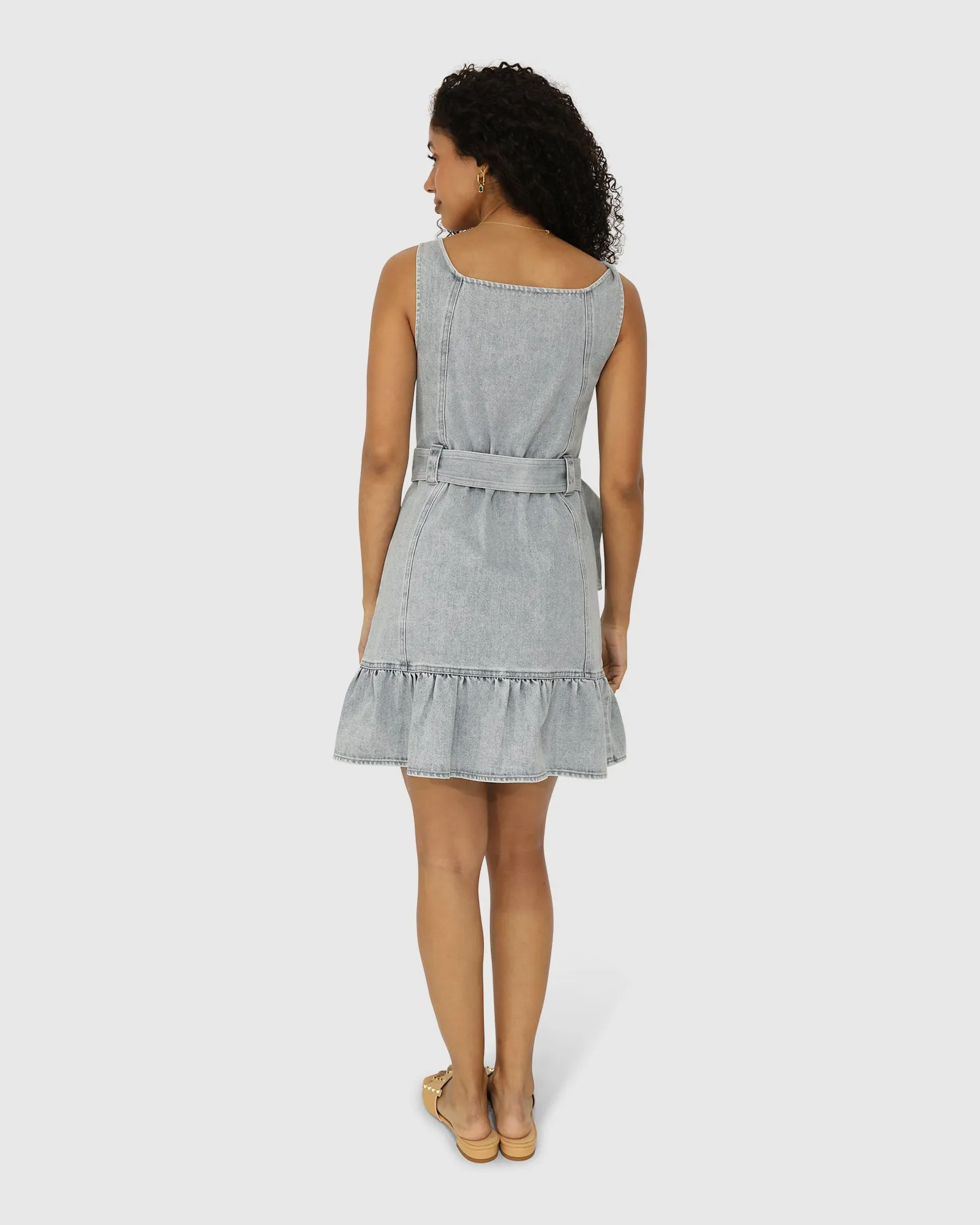 Reunite Denim Minikleid - Stonewash