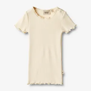 Rib T-Shirt S/S Katie - cream