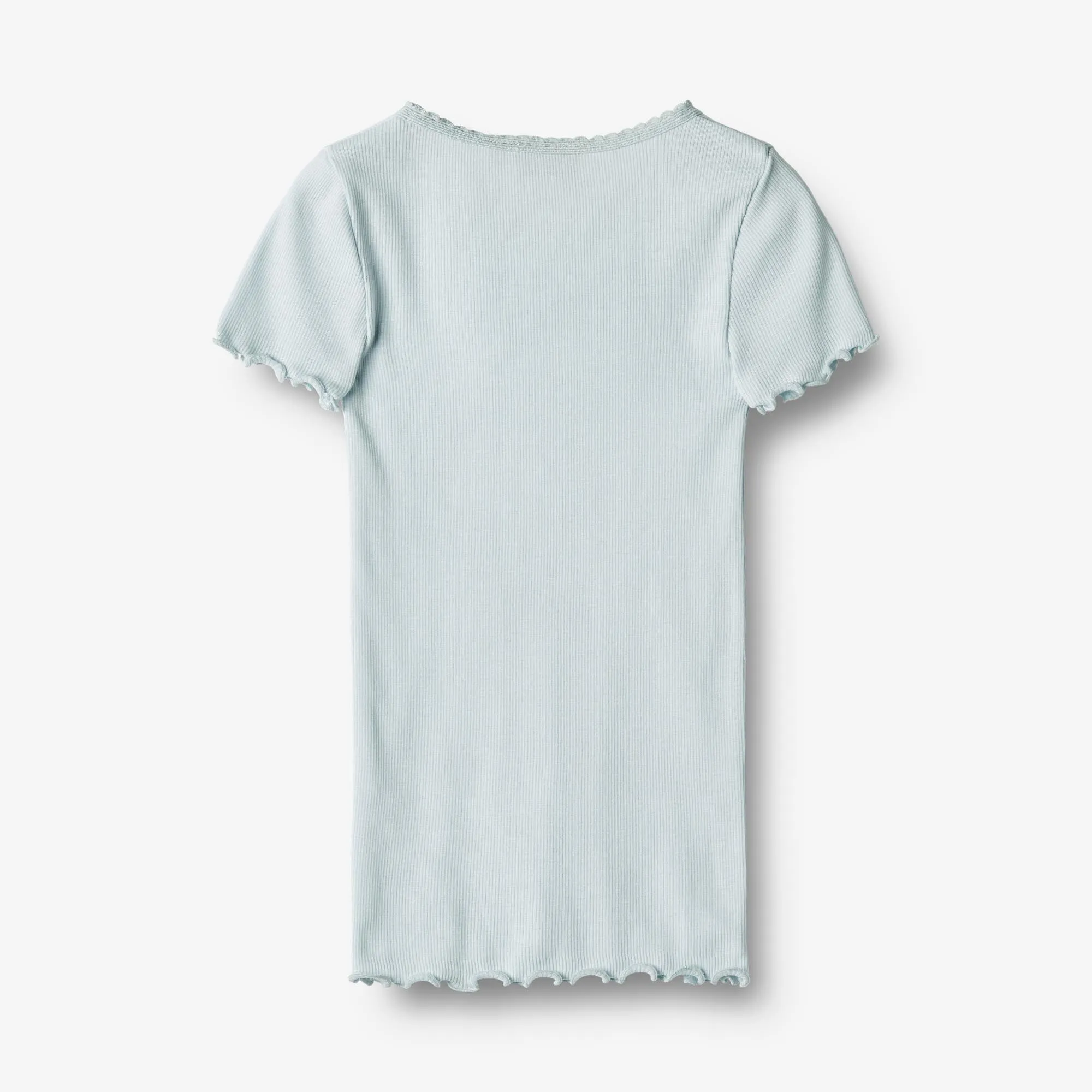Rippen-T-Shirt S/S Katie - hellblau